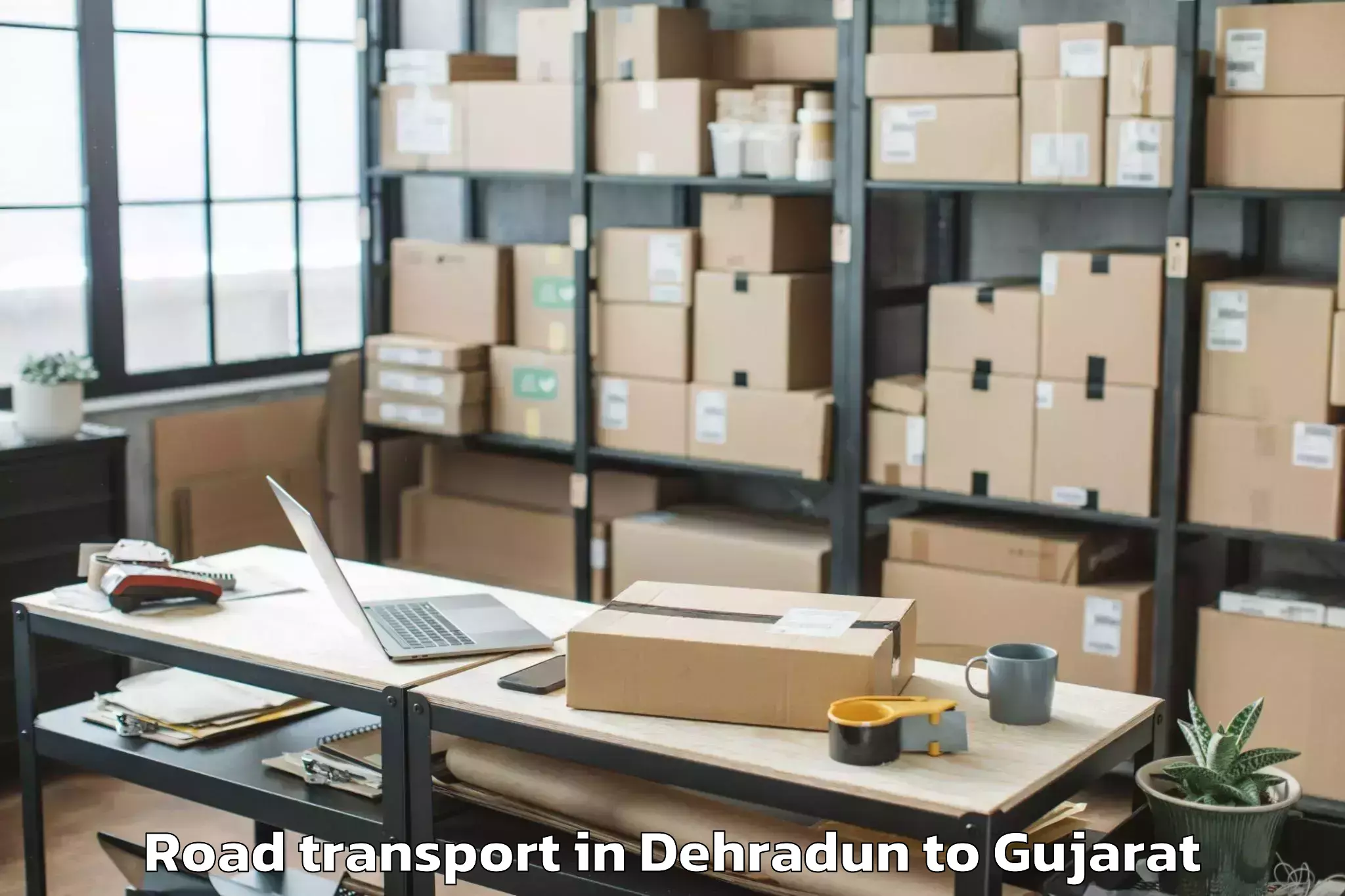 Easy Dehradun to Modasa Road Transport Booking